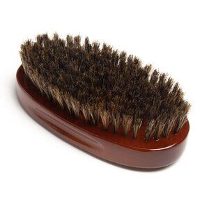 Premium 100% Boar Bristle Military Wave Brush for Men and Barbers – Medium Brist